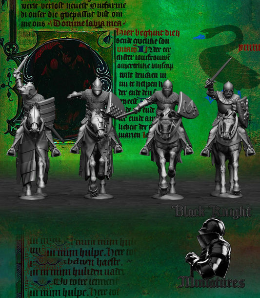 Hussite Mounted Knights - Black Knight Miniatures