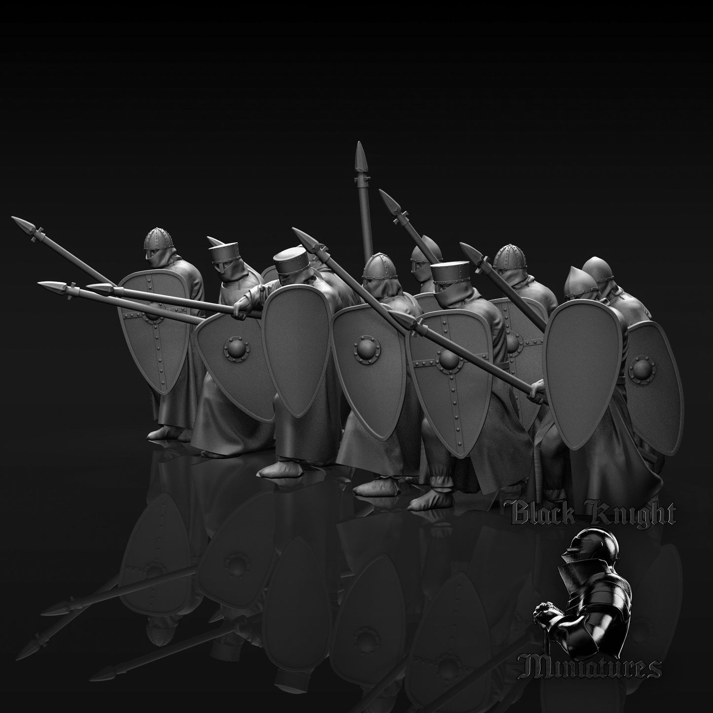 Teutonic Sergeants on Foot - Black Knight Miniatures
