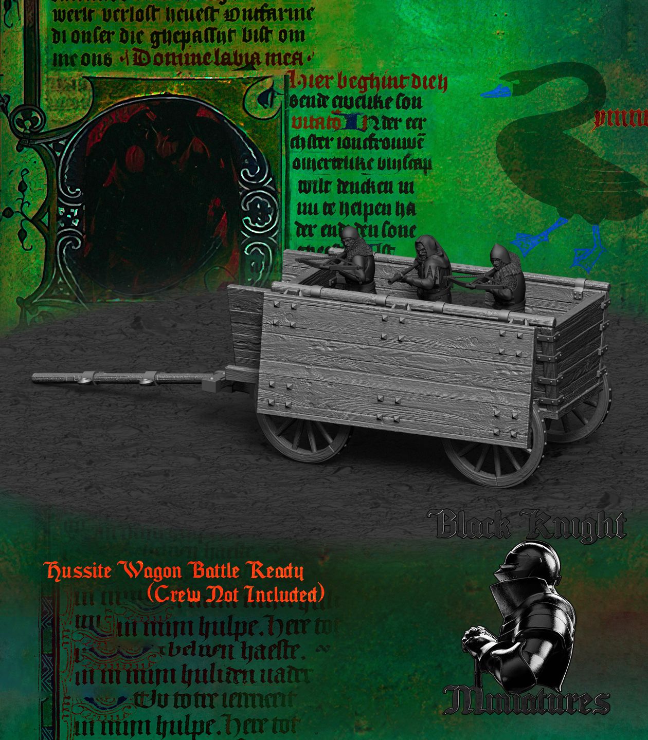 Hussite War Wagon (Battle Ready) - Black Knight Miniatures