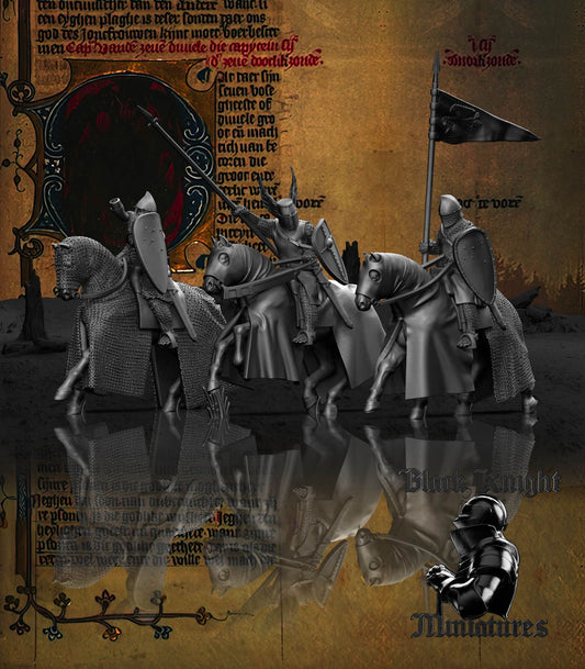 Polish Knights Command Group - Black Knight Miniatures