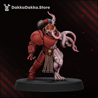 Vortex-Blessed Model 1, tentacled mutant in power armour, Dakka Dakka Store render