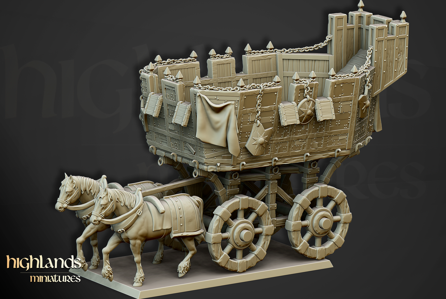 Wittemburg War Wagon | Sunland, Empire of the Sun | Highlands Miniatures