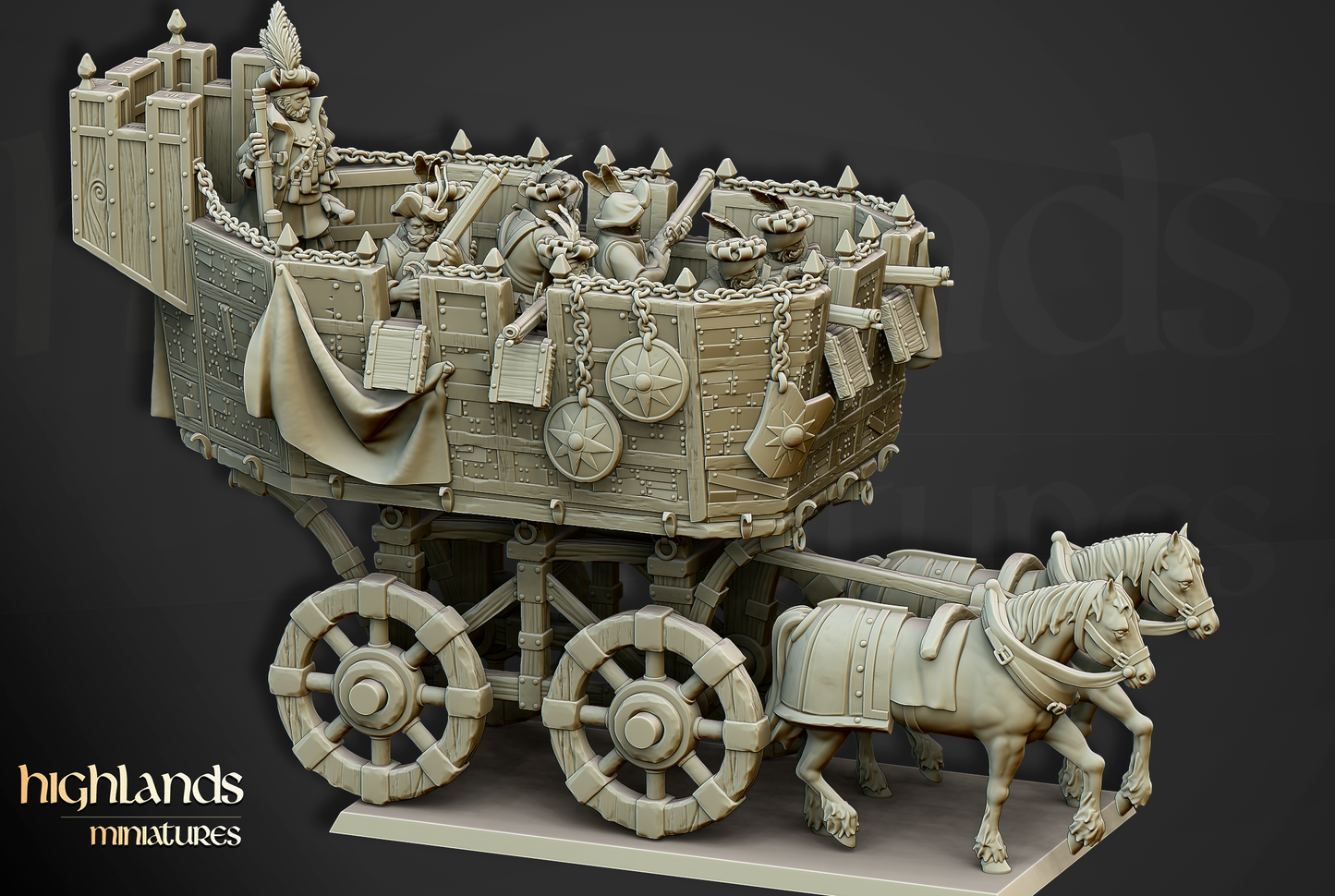 Wittemburg War Wagon | Sunland, Empire of the Sun | Highlands Miniatures