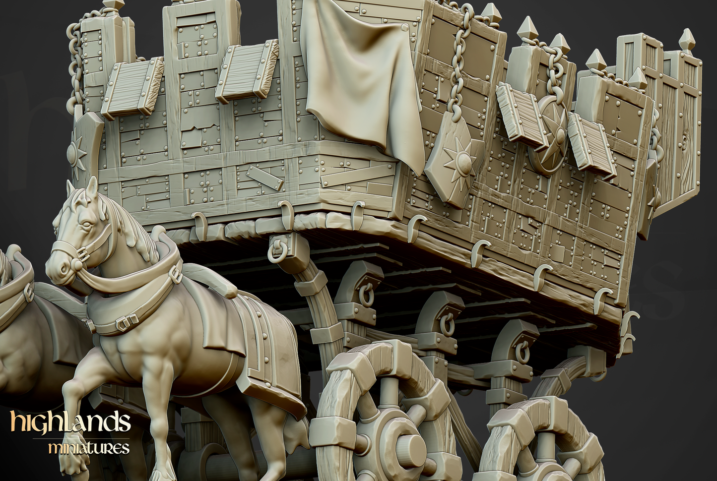 Wittemburg War Wagon | Sunland, Empire of the Sun | Highlands Miniatures