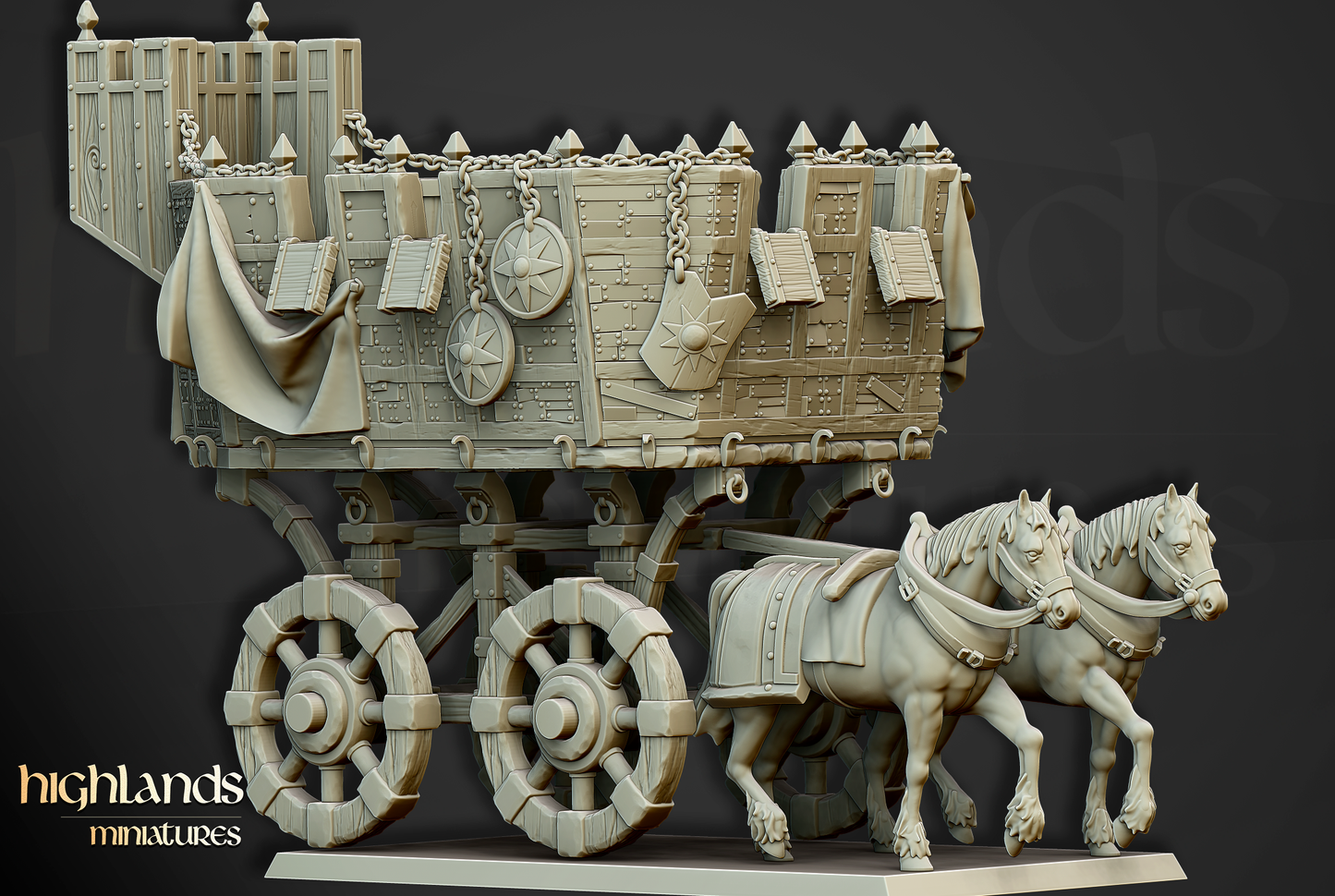 Wittemburg War Wagon | Sunland, Empire of the Sun | Highlands Miniatures