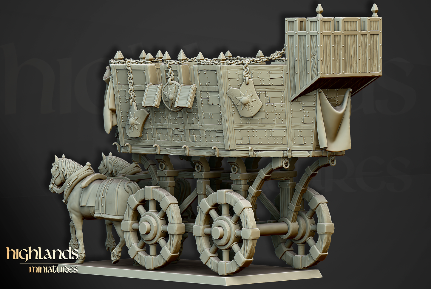 Wittemburg War Wagon | Sunland, Empire of the Sun | Highlands Miniatures