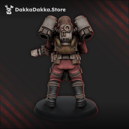 Ravenswatch Warrior alternate view, grimdark sci-fi cultist resin miniature by Dakka Dakka Store