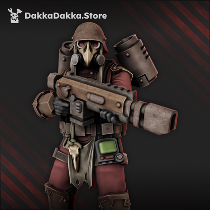 Ravenswatch Warrior detail view, grimdark sci-fi cultist resin miniature by Dakka Dakka Store