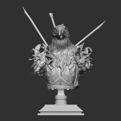 The Plague Herald Bust - dimensions sheet