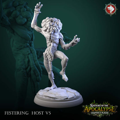 Festering Host V5 - lunging faceless walker with raised claws and exposed entrails