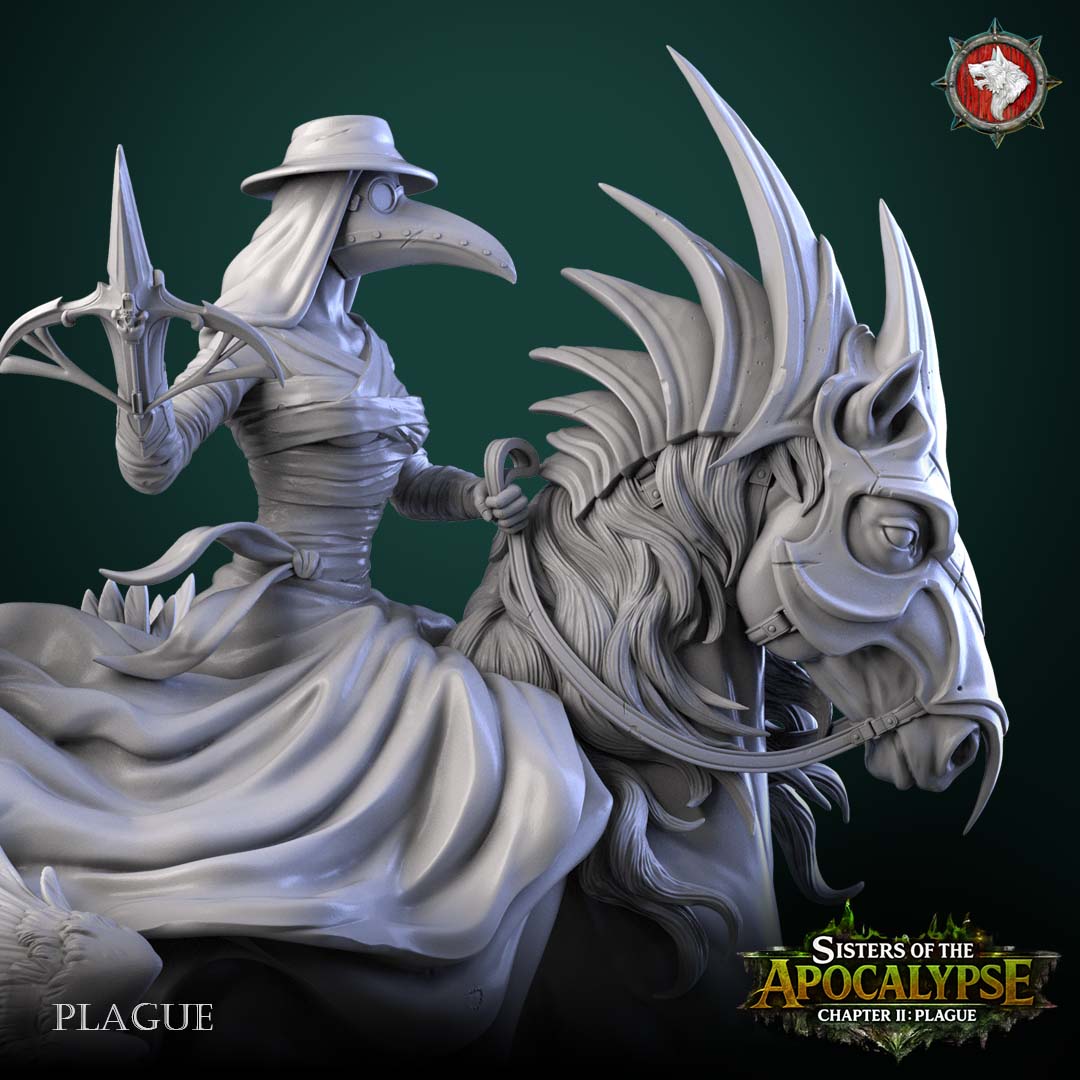 Plague close-up of the rider and the horse's spiked chanfron mask, mane and rein hand