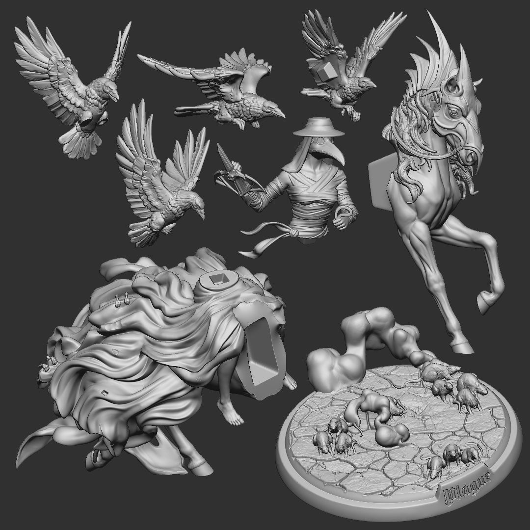 Plague, Sister of the Apocalypse - printed parts sheet