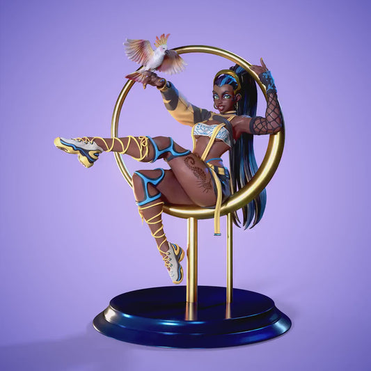 Exotic Performer Pinup | Angelique | Clothed or Nude | Resin 3D Printed Pinup | Ronin Arts Workshop
