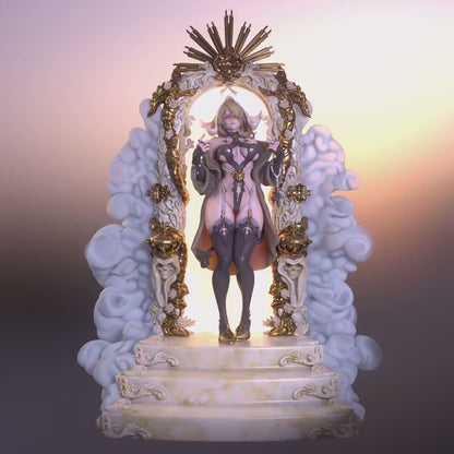 Lucia with Portal | Resin 3D Printed Pinup | Ronin Arts Workshop