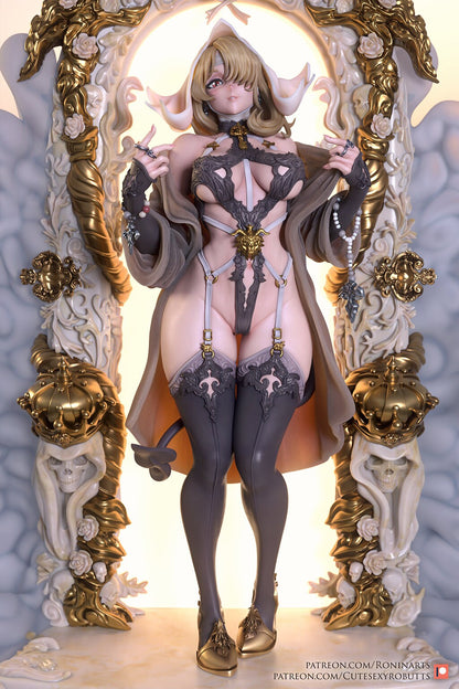 Lucia with Portal | Resin 3D Printed Pinup | Ronin Arts Workshop