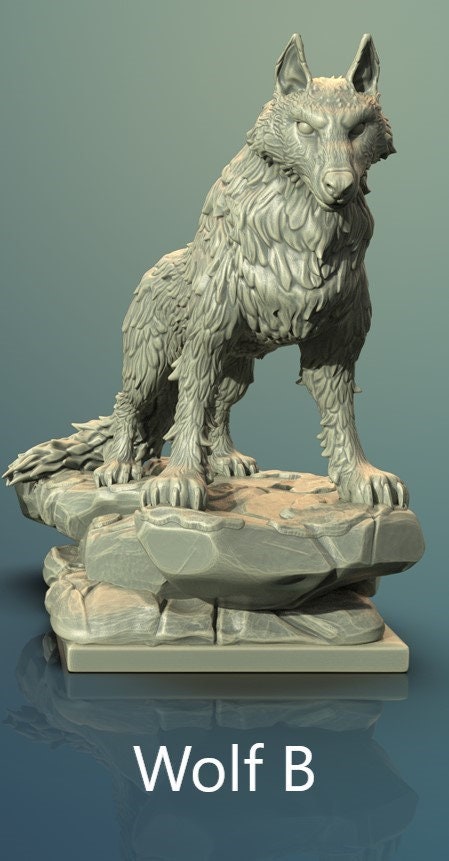 Wolf | Resin 3D Printed Miniature | Ronin Arts Workshop