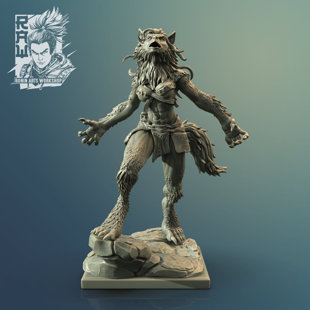 Werewolf / Lycanthrope | Male and Female | Resin 3D Print | Ronin Arts Workshop