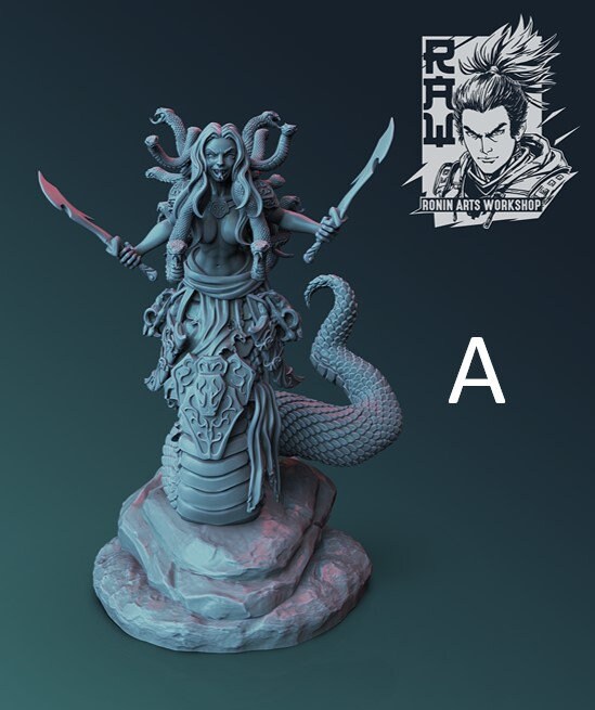 Medusa | Gorgon | Resin 3D Print | Miniature | Nude | Sexy | DnD Boss | Pathfinder