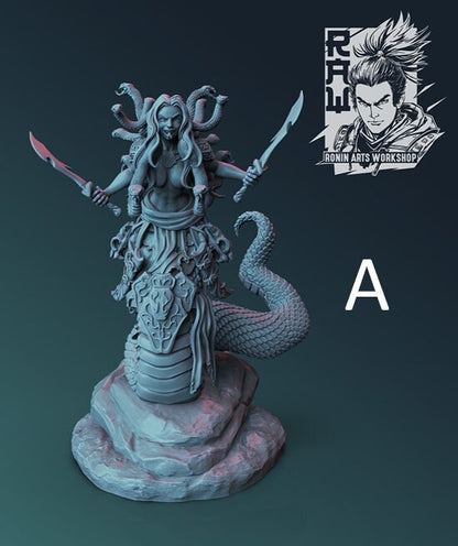 Medusa | Gorgon | Resin 3D Print | Miniature | Nude | Sexy | DnD Boss | Pathfinder