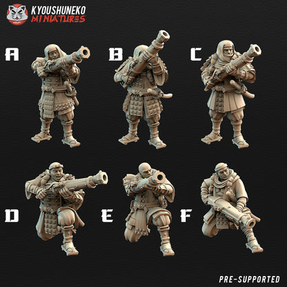 Japanese Sohei Monk Ozutsu | Resin 3D Printed Miniatures | Kyoushuneko | Table Top Gaming | RPG | D&D | Pathfinder