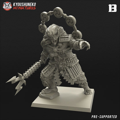 Japanese Oni | 6x Options | Big Resin 3D Printed Miniatures | Kyoushuneko | Table Top Gaming | RPG | D&D | Pathfinder