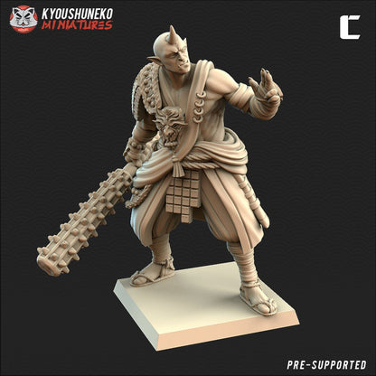 Japanese Oni | 6x Options | Big Resin 3D Printed Miniatures | Kyoushuneko | Table Top Gaming | RPG | D&D | Pathfinder
