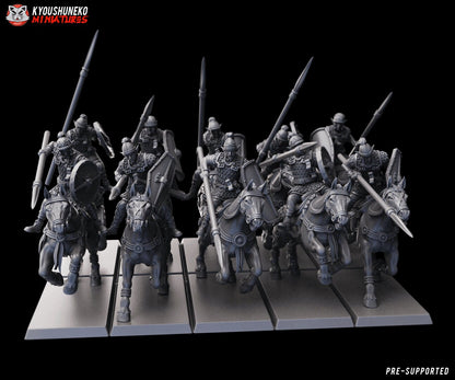 Glade Riders (Gaelic Wood Elves) | Resin 3D Printed Miniatures | Kyoushuneko | Table Top Gaming | RPG | D&D | Pathfinder