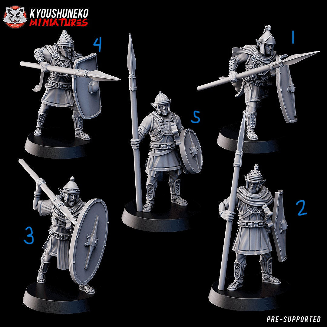 Eternal Guard (Gaelic Wood Elves) | Resin 3D Printed Miniatures | Kyoushuneko | Table Top Gaming | RPG | D&D | Pathfinder