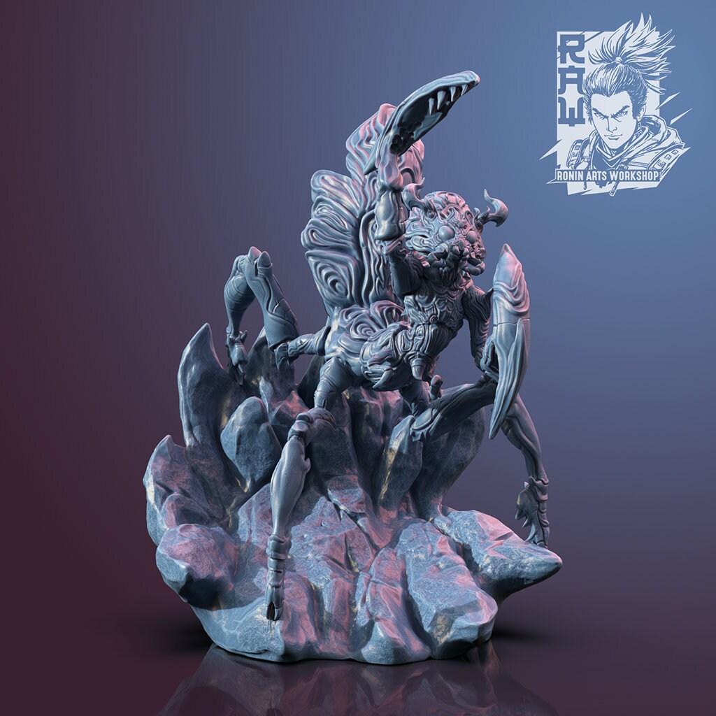 Harbingers Of Twilight - Huntress | Mantis Huntress | 35mm Scale | Resin 3D Printed Miniature | Ronin Arts Workshop | Guild Wars