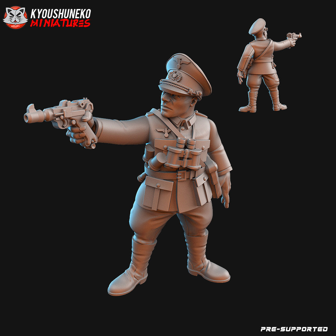 WW2 German Officer | Resin 3D Printed Miniature | Kyoushuneko