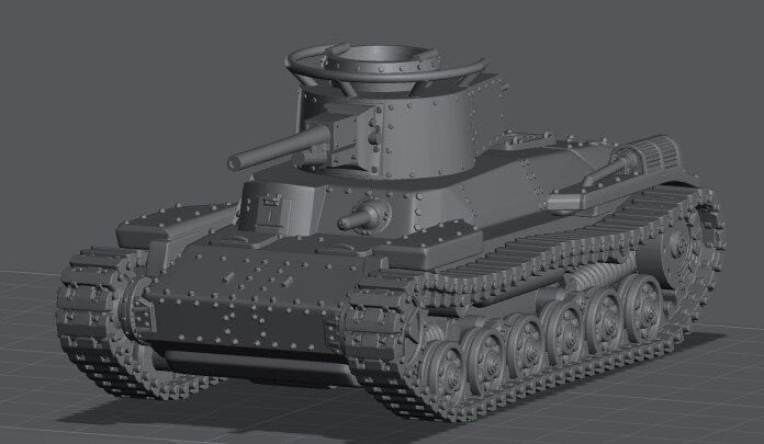 WW2 Japanese Type 97 Chi-Ha Tank | Resin 3D Printed Miniature | Kyoushuneko