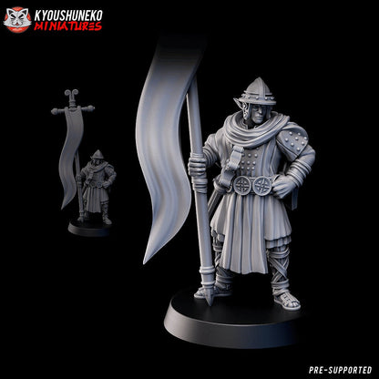 Command Group (Gaelic Wood Elves) | Resin 3D Printed Miniatures | Kyoushuneko | Table Top Gaming | RPG | D&D | Pathfinder