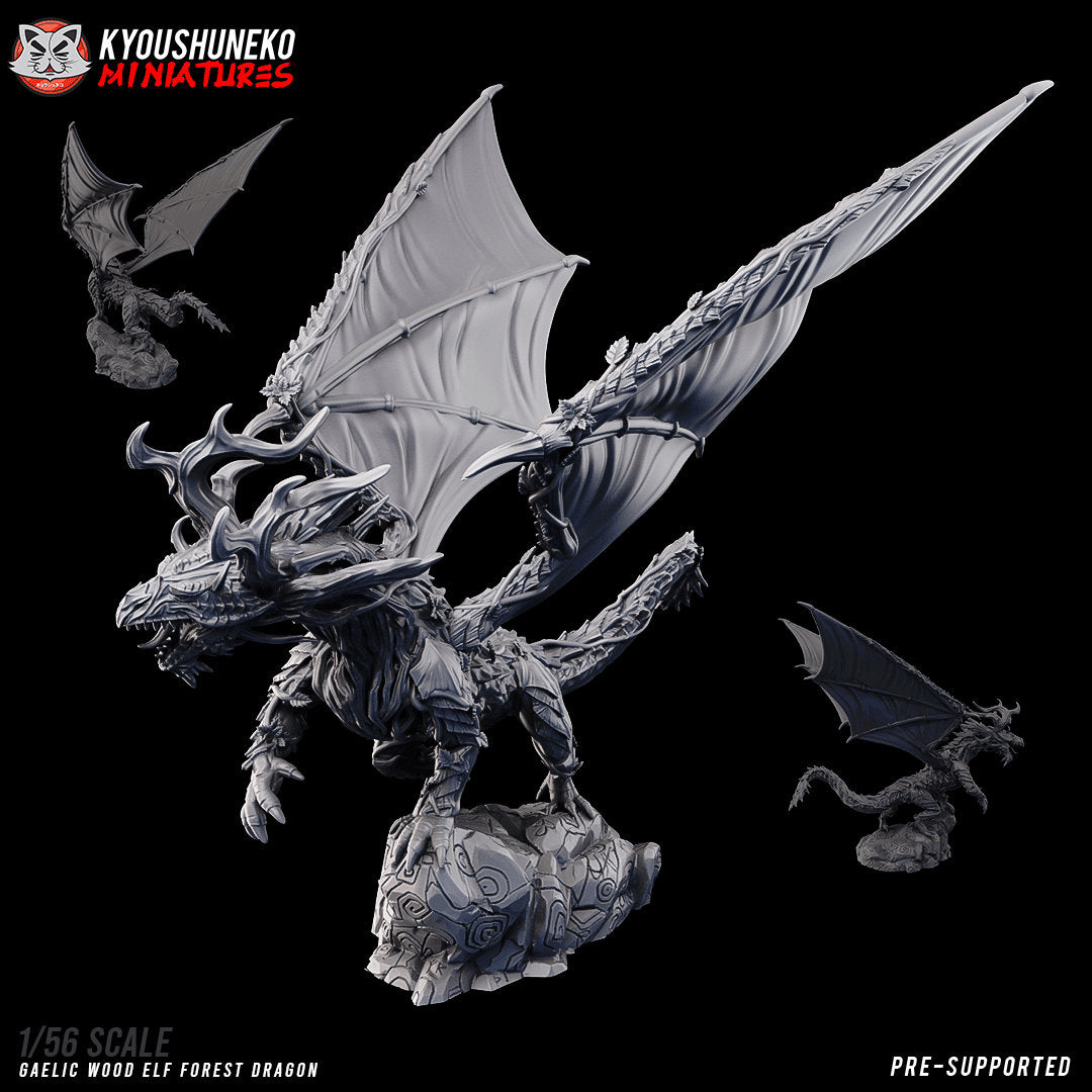 Forest Dragon (Gaelic Wood Elves)  | Monster | Resin 3D Printed Miniature | RPG | DND | Kyoushuneko
