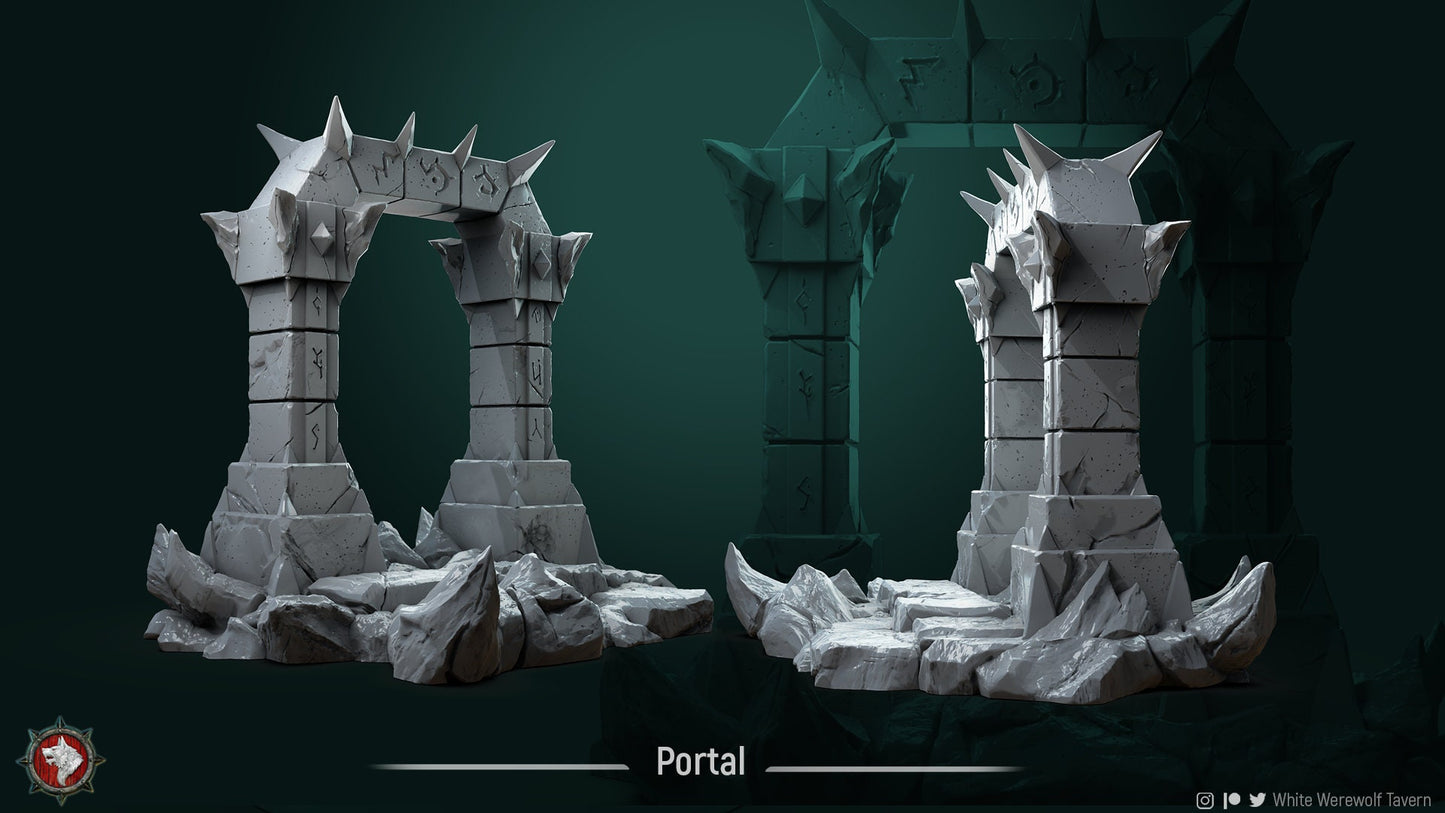 Demonic Portal | Resin 3D Printed Miniature | White Werewolf Tavern