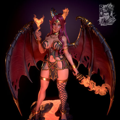 Voxlyn | Clothed or Nude | Resin 3D Printed Pinup | Ronin Arts Workshop