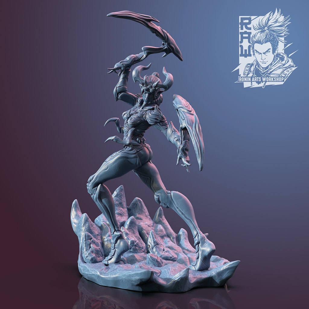 Harbingers Of Twilight - Ulani | Mantis Woman | 35mm Scale | Resin 3D Printed Miniature | Ronin Arts Workshop | Guild Wars
