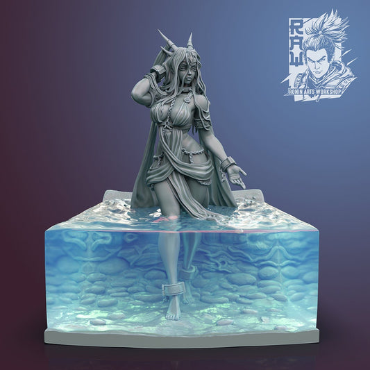 Lady Shura | Clothed or Nude | Resin 3D Printed Pinup | Ronin Arts Workshop
