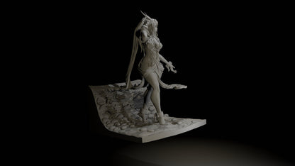 Lady Shura | Clothed or Nude | Resin 3D Printed Pinup | Ronin Arts Workshop