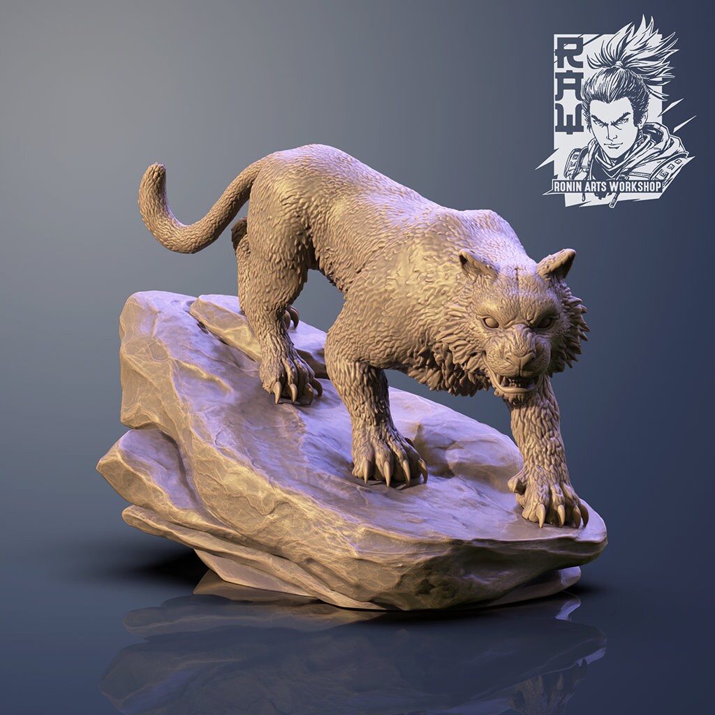 RPG Lions and Panthers | Resin 3D Print | Ronin Arts Workshop
