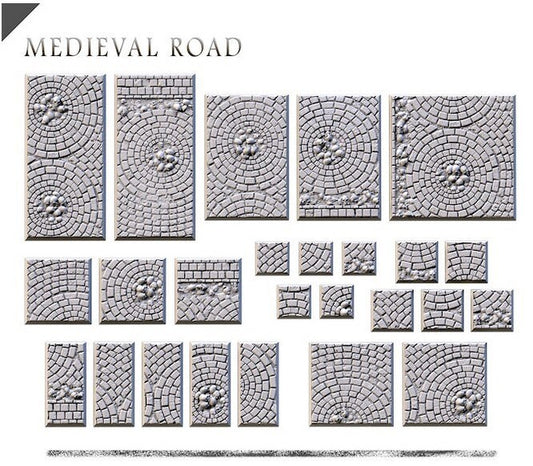 Medieval Road Bases (Square) | 8K Resin | Txarli Factory