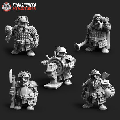Dwarf Airship | Resin 3D Printed Miniatures | Kyoushuneko | Table Top Gaming | RPG | D&D | Pathfinder