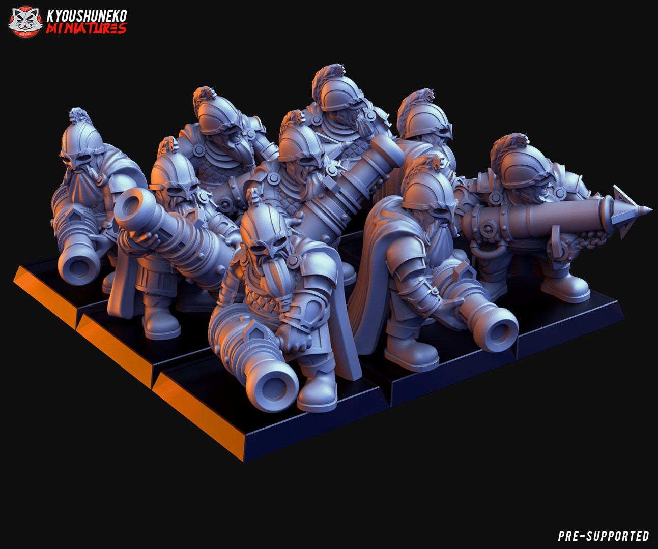 Dwarf Irondrakes | Resin 3D Printed Miniatures | Kyoushuneko | Table Top Gaming | RPG | D&D | Pathfinder