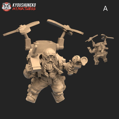 Dwarf Sky Warriors | Resin 3D Printed Miniatures | Kyoushuneko | Table Top Gaming | RPG | D&D | Pathfinder