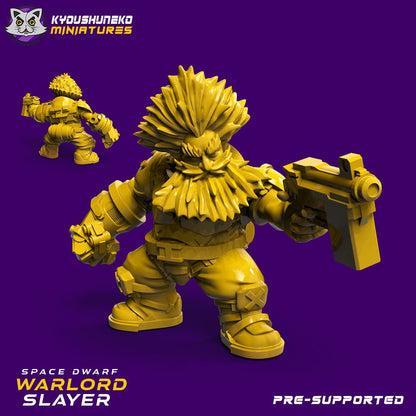 Warlord Slayer | Space Dwarfs / Squats / League of Votann | Resin 3D Printed Miniature | Kyoushuneko