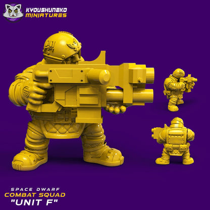 Combat Squad  | Space Dwarfs / Squats / League of Votann | Resin 3D Printed Miniature | Kyoushuneko