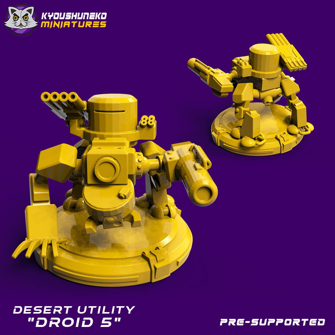 Combat Droids  | Space Dwarfs / Squats / League of Votann | Resin 3D Printed Miniature | Kyoushuneko