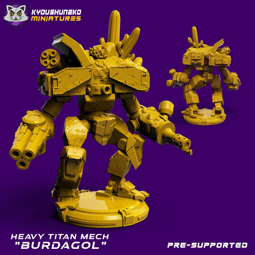 Heavy Titan Mech | Space Dwarfs / Squats / League of Votann | Resin 3D Printed Miniature | Kyoushuneko