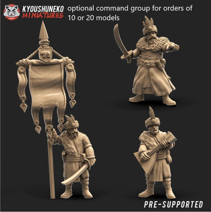 Kislev Polearmsmen / Halberdiers| Resin 3D Printed Miniatures | Kyoushuneko | Table Top Gaming | RPG | D&D | Pathfinder