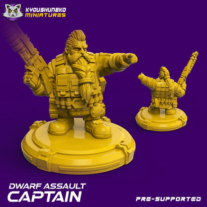 Assault Team | Space Dwarfs / Squats / League of Votann | Resin 3D Printed Miniature | Kyoushuneko