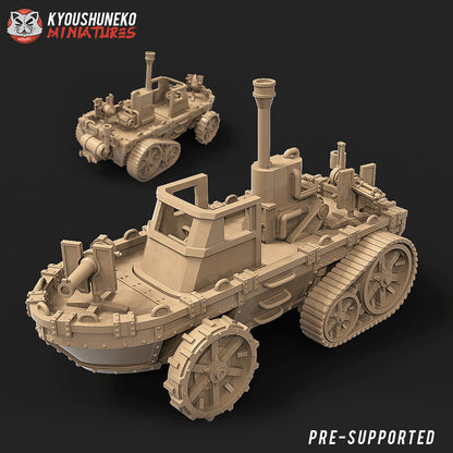 Dwarf Steam Tank | Resin 3D Printed Miniatures | Kyoushuneko | Table Top Gaming | RPG | D&D | Pathfinder